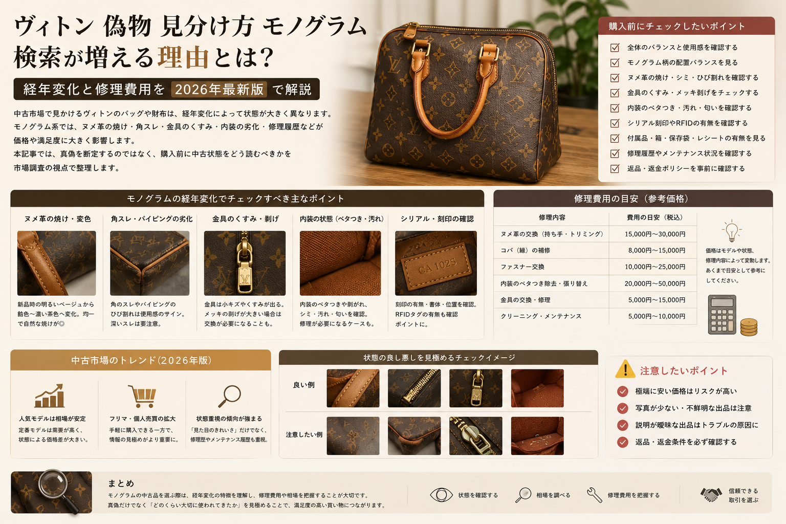 ヴィトン 偽物 見分け方 モノグラム検索が増える背景をRFIDと購入証明から解説するイメージ